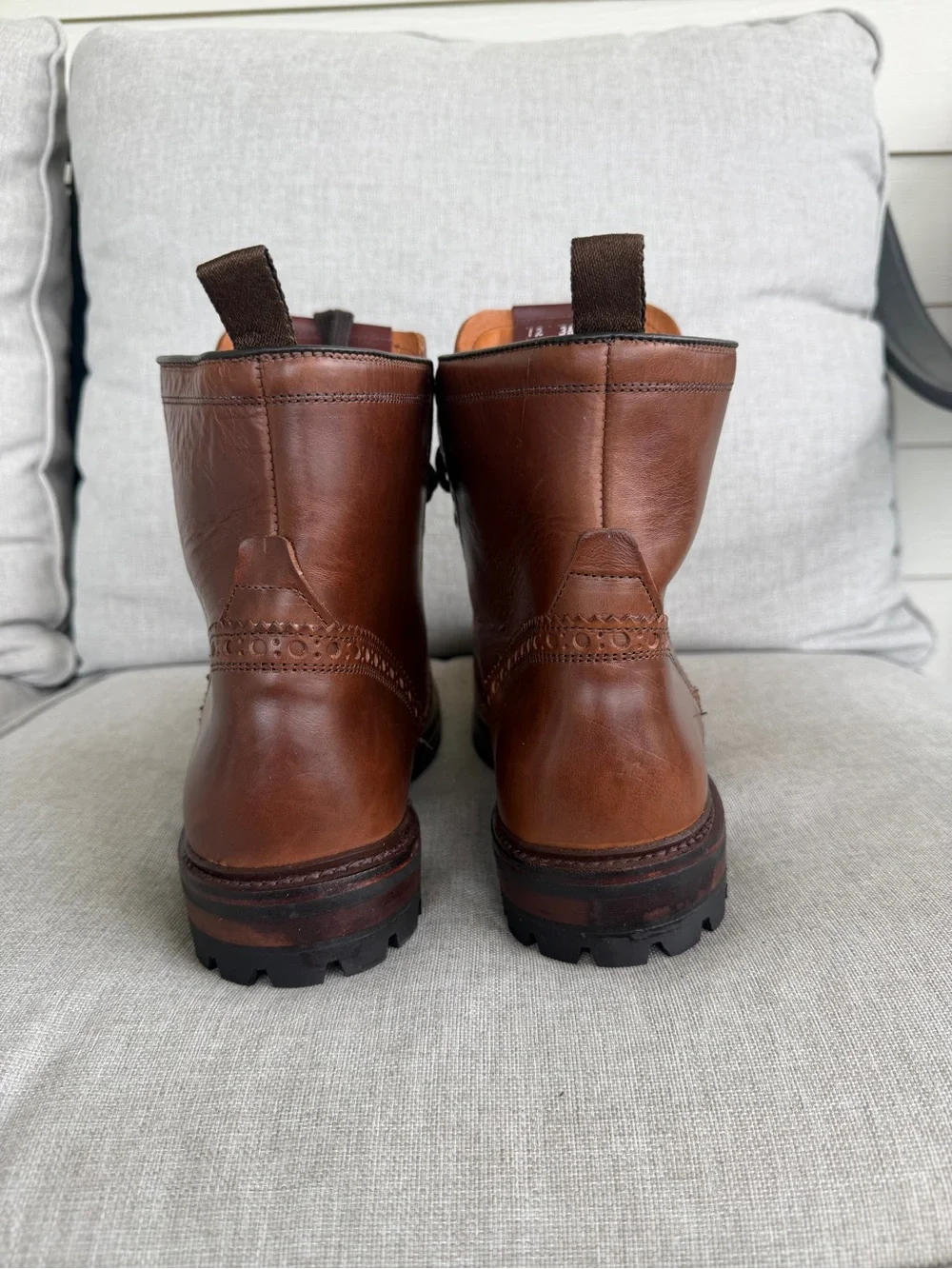 Allen Edmonds Chapman Wingtip Boots Brown Leather Sz 12 EEE